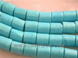 6-10mm blue column shape natural loose turquoise beads