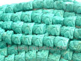 18-25mm blue carved natural loose turquoise strand
