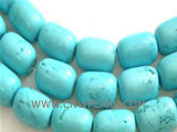 12-16mm blue column shape natural loose turquoise strand