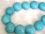 30mm blue roundness natural loose turquoise strand