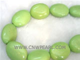 20-25mm yellow ellipse natural loose turquoise strand