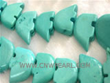 20mm green carved natural loose turquoise strand