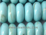 12mm blue cake shape natural loose turquoise strand