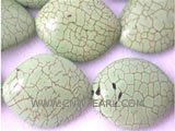 15-20mm green flat natural loose turquoise strand