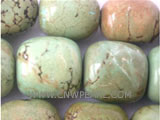 15-20mm green square natural loose turquoise strand