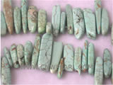 6-30mm green irregular natural loose turquoise strand