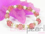 potato pearl jewelry and watermelon stone beads elasticity brace