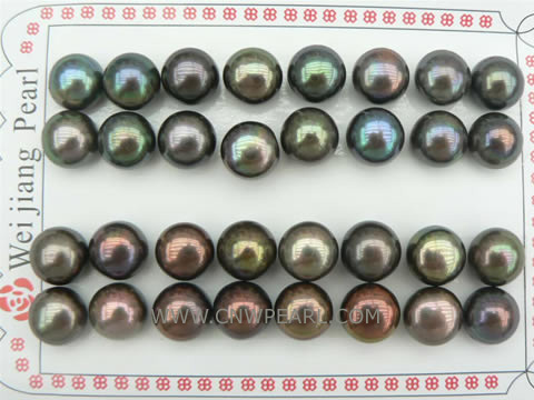 beautiful 11-12mm black loose freshwater bread pearl