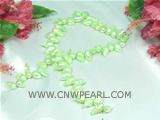 fashion 10*13mm aqua blister freshwater pearl strand