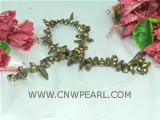 fashion 10*13mm olivine blister freshwater pearl strand