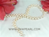 excellent quality of 6-7mm beige bread pearl strand
