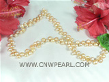 size 6-7mm yellowy bread freshwater pearl strand