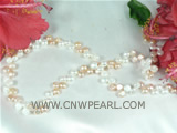 6-7mm multicolor bread pearl strand with some discount