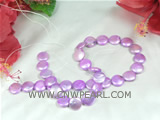 high quality of 12mm purple coin freshwater pearl strand