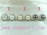 6.5-7mm freshwater pearl earrings with 3 colors