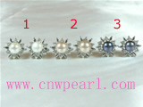 7.5-8mm freshwater pearl earrings with 3 colors