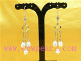 7*9mm white tear drop pearl earrings wholesale