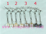 6*7mm tear drop pearl dangling earrings