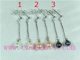 5*7mm tear drop freshwater pearl earrings wholesale