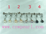 6*7mm freshwater rice pearl earrings