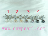 6*7mm tear drop pearl earrings wholesale
