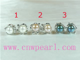 wholesale 7-8mm bread pearl earring studs