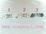 7-7.5mm bread pearl earring studs wholesale
