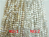 my finest pearl strand with quincunx keshi pearls
