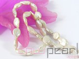 beautiful pyriform keshi freshwater pearl strand