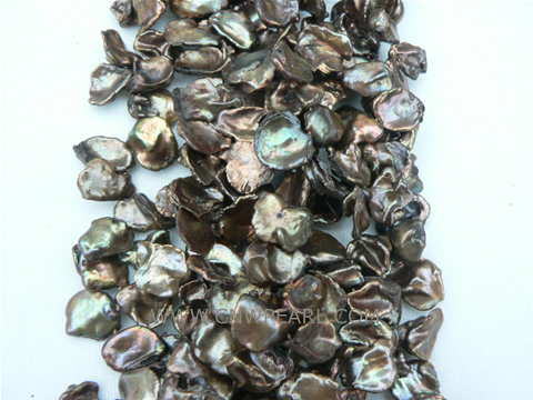 high quality of 10-11mm ear shaped keshi pearl strand