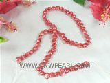 6-7mm sanguine color nugget pearl strands