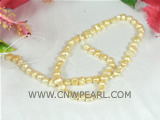 6-7mm maize color nugget pearl strands on sale