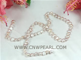 7-8mm pink color nugget pearl strands on sale from China