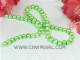 sale 7-8mm green color nugget pearl strands