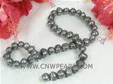 7-8mm brown color nugget pearl strands from China