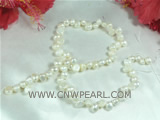 wholesale 7-8mm natural white color nugget pearl strands