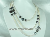 7-8mm white potato freshwater pearls necklace on wholesale