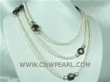 wholesale 7-8mm white potato freshwater pearls necklace
