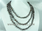 10-11mm black freshwater pearl necklace on wholesale