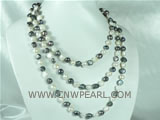 white and black nugget freshwater pearl necklace