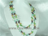 colorful top drilled freshwater pearl necklace on wholesale