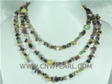 Wholesale side drilled pearls and tourmaline long necklace