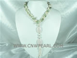 Three strand top drilled potato freshwater pearl necklace