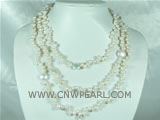 6-7mm top drilled freshwater pearls with coin pearls necklace