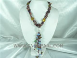 wholesale purple heart shape glaze braid pearl necklace