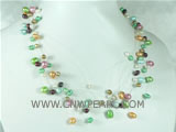 wholesale multicolor top drilled potato pearl necklace