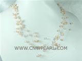 wholesale 4-4.5mm pink potato freshwater pearl necklace