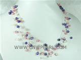 wholesale colorful potato freshwater pearl necklace
