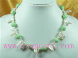 6*20mm white regenerative freshwater pearl necklace jewelry