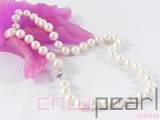 8-9mm round cultured freshwater pearl necklace chain